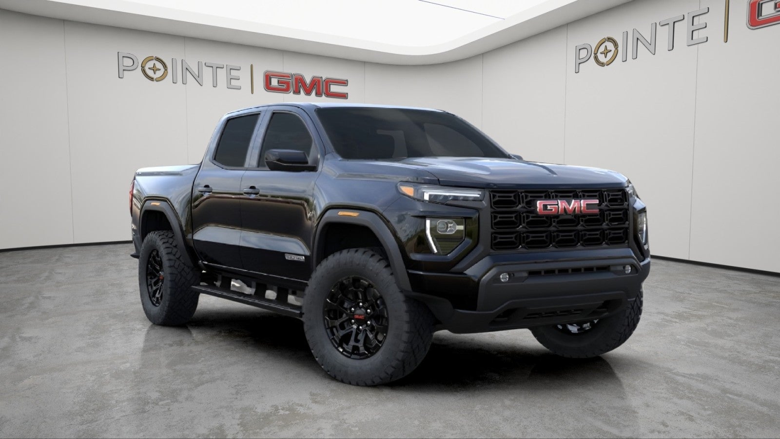 2026 GMC Canyon Elevation in Onyx Black — front three-quarter view