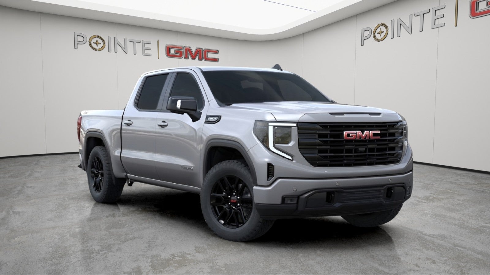 2026 GMC Sierra 1500 Elevation in Sterling Metallic — front three-quarter view