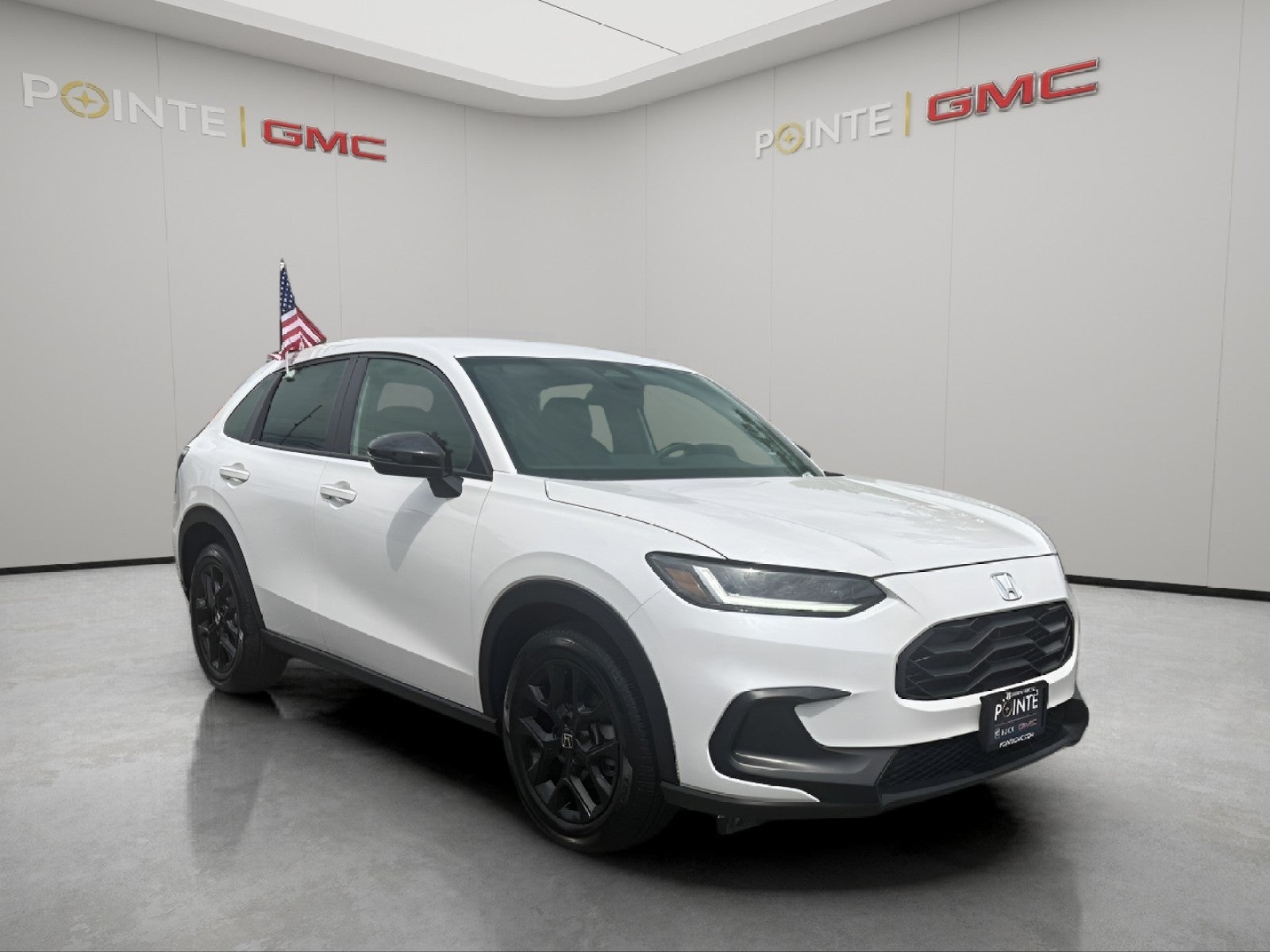 2025 Honda HR-V Sport in White — front three-quarter view