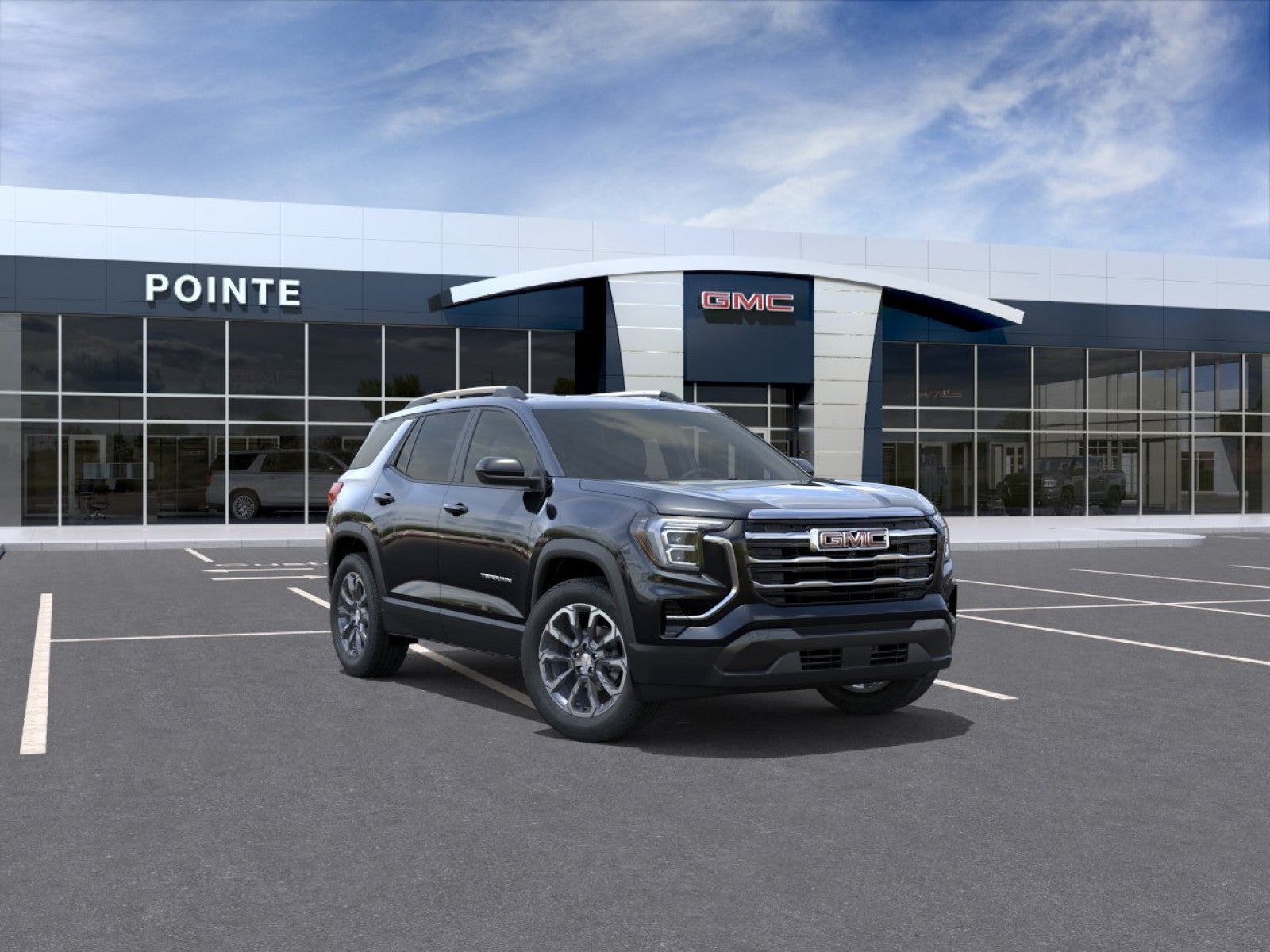 2027 GMC Terrain AWD Elevation in Ebony Twilight Metallic — front three-quarter view