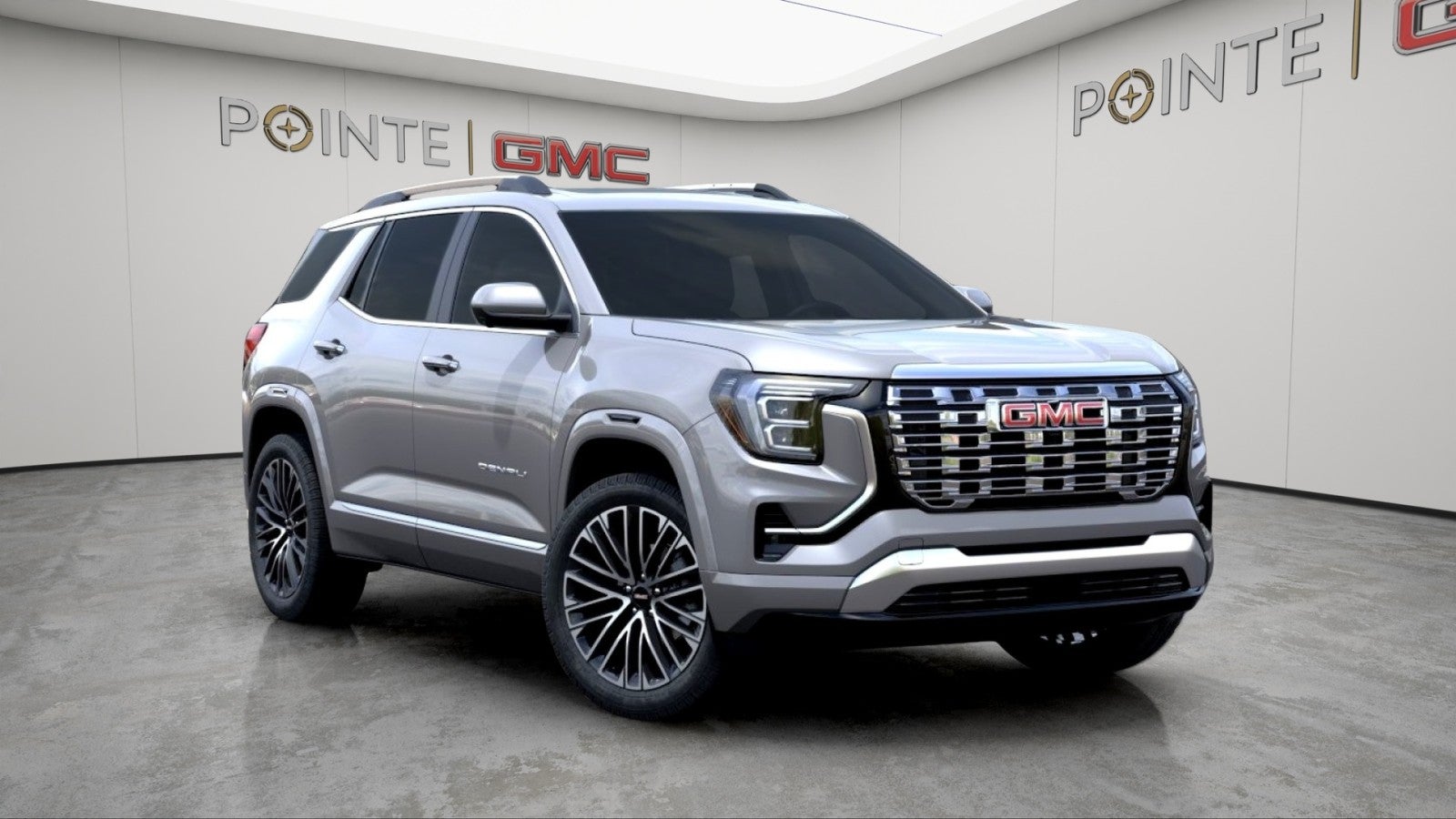 2026 GMC Terrain Denali in Sterling Metallic — front three-quarter view