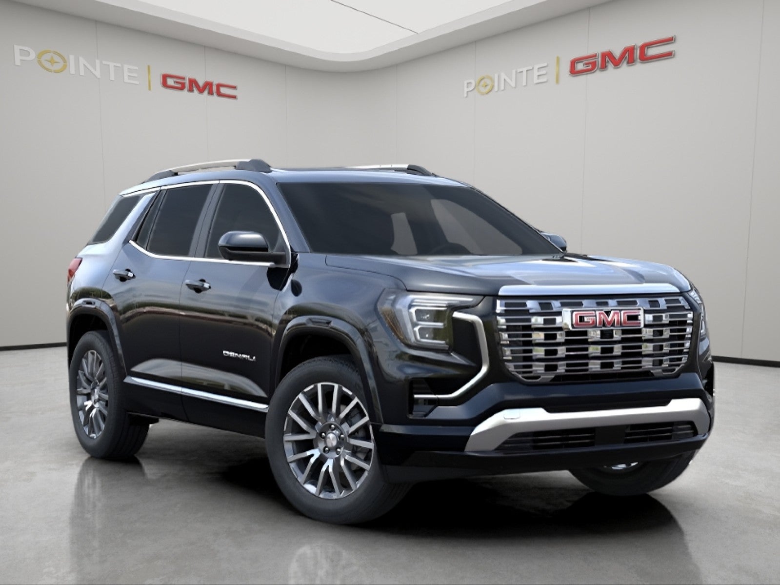 2027 GMC Terrain AWD Denali in Ebony Twilight Metallic — front three-quarter view