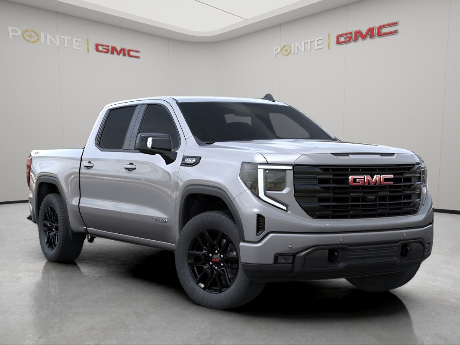 2026 GMC Sierra 1500 Elevation in Sterling Metallic — front three-quarter view