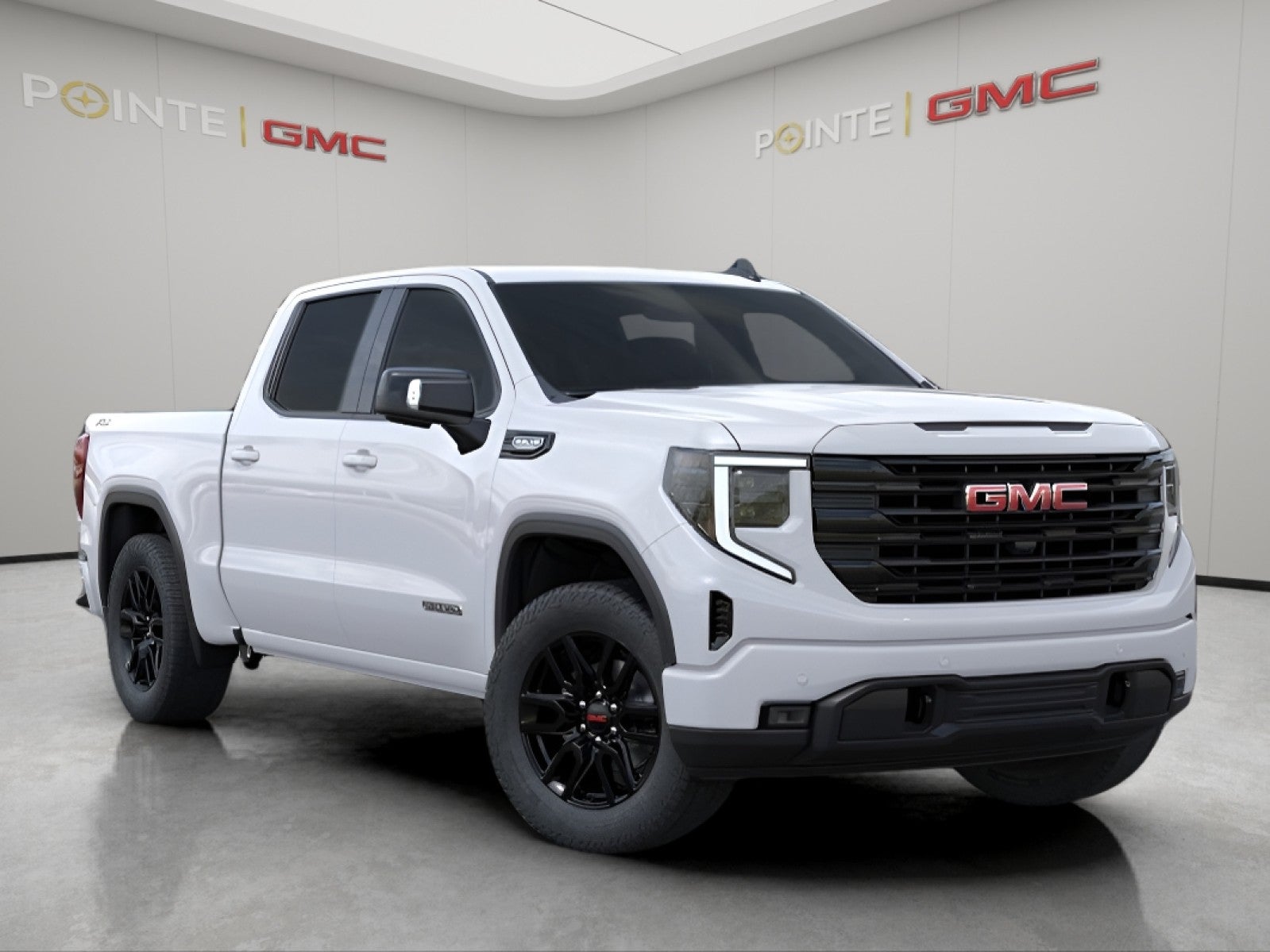 2026 GMC Sierra 1500 Elevation in Summit White — front three-quarter view