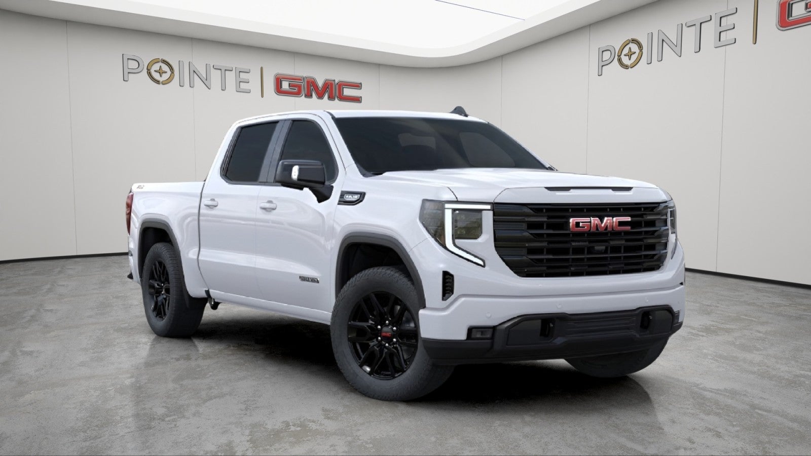 2026 GMC Sierra 1500 Elevation in Summit White — front three-quarter view