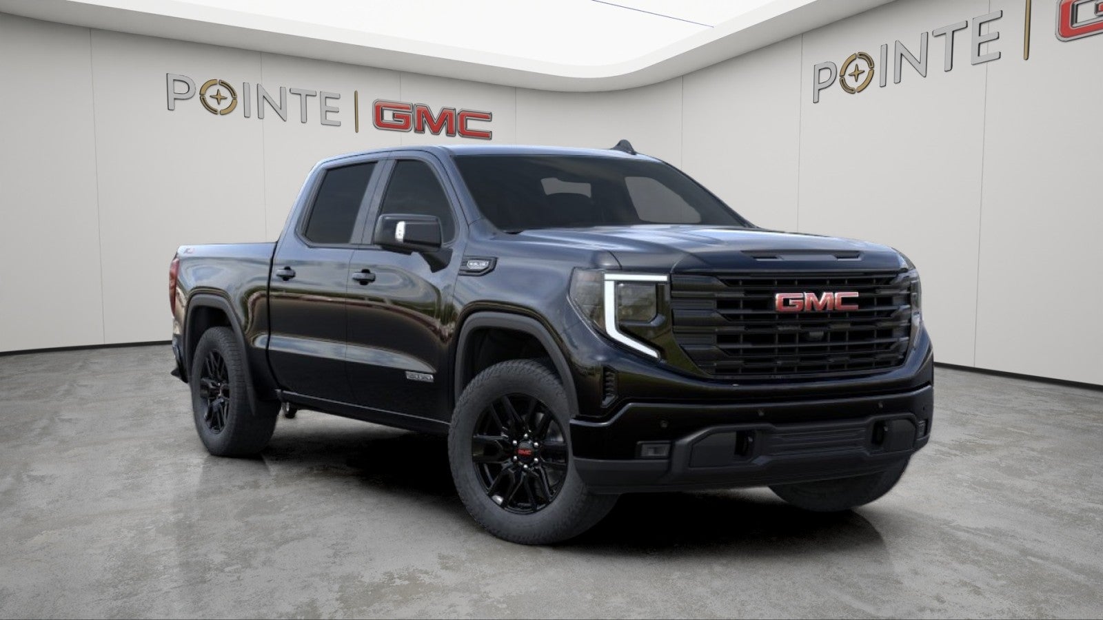 2026 GMC Sierra 1500 Elevation in Onyx Black — front three-quarter view