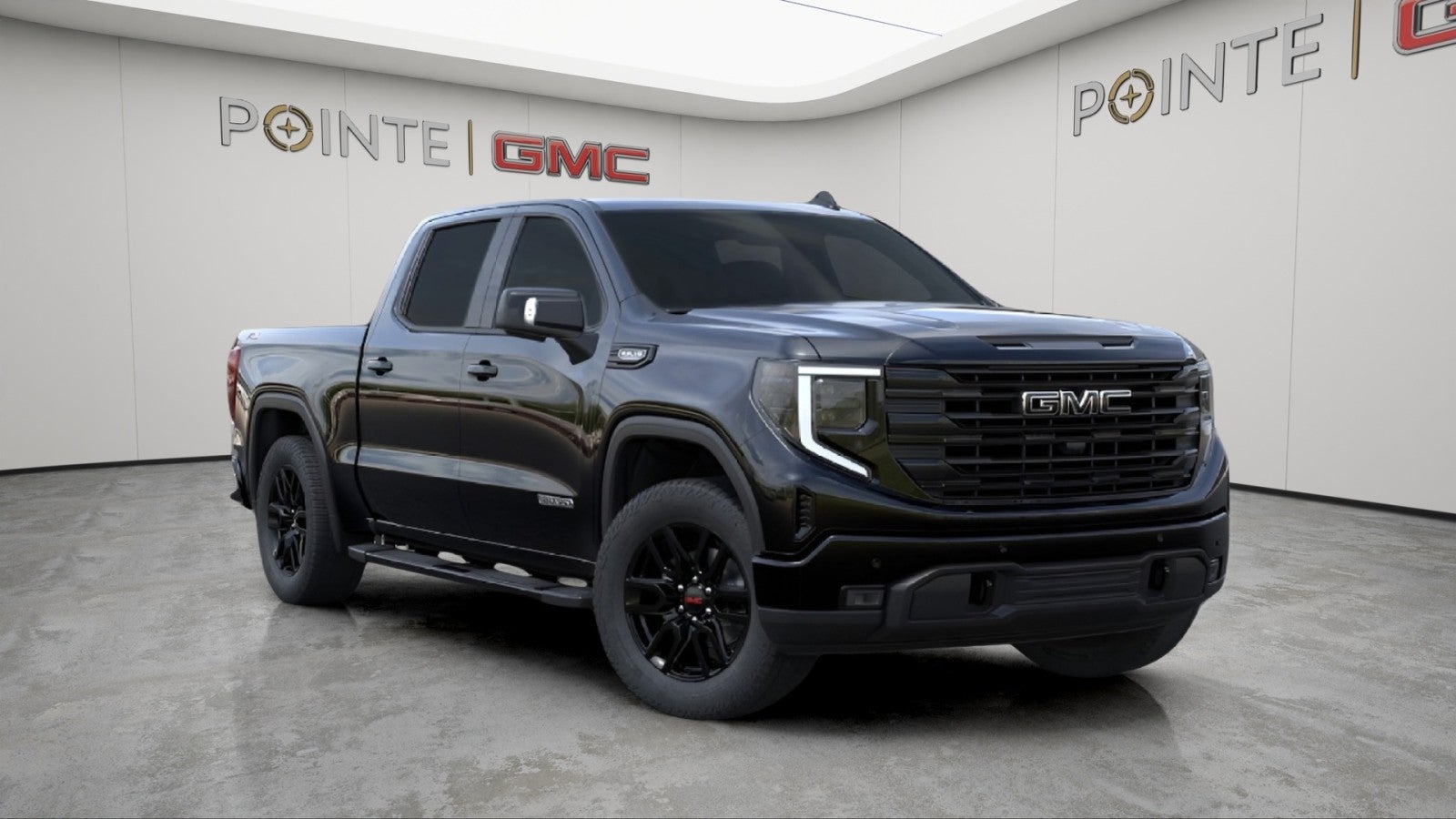 2026 GMC Sierra 1500 Elevation in Onyx Black — front three-quarter view