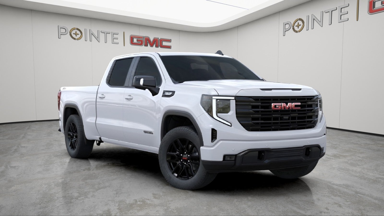2026 GMC Sierra 1500 Elevation in Summit White — front three-quarter view